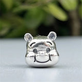 Sterling Silver Cartoon Bear Charm Bead Jewelry
