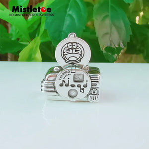 Sterling Silver Cat Camera Charm Bead Jewelry