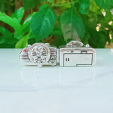 Sterling Silver Cat Camera Charm Bead Jewelry