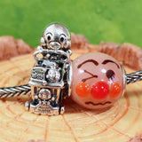 Sterling Silver Mistletoe Cartoon Charm Bead