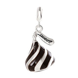 Mistletoe 925 Sterling Silver Chocolate Candy Dangle Pendant Charm