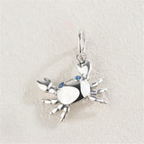 925 Silver Cartoon Crab Dangle Pendant Charm Jewelry