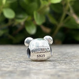 925 Sterling Silver Cartoon Bear Charm Bead European Jewelry