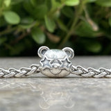 925 Sterling Silver Cartoon Bear Charm Bead European Jewelry