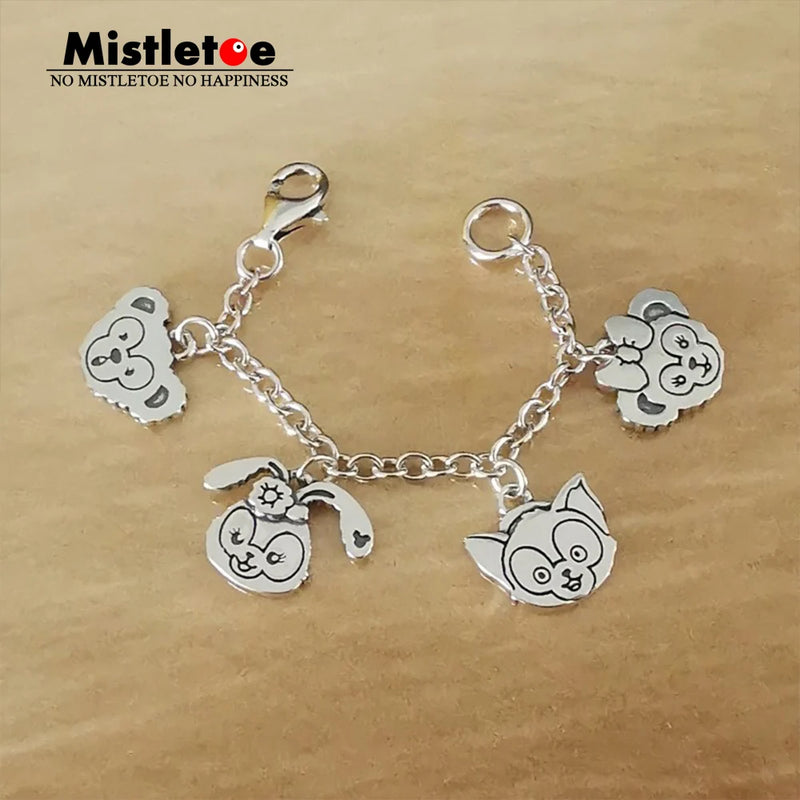 Mistletoe 925 Sterling Silver Safety Chain Charm Bead