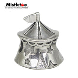 925 Silver Mistletoe Circus Tent Charm Bead European Jewelry