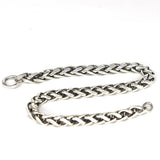 925 Sterling Silver Classic Braided Rope Chain Bracelet Necklace 3.85mm