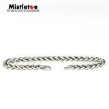 925 Sterling Silver Classic Braided Rope Chain Bracelet Necklace 3.85mm