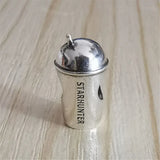 Mistletoe 925 Silver Coffee Charm Bead Jewelry