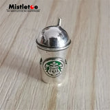 Mistletoe 925 Silver Coffee Charm Bead Jewelry