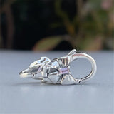 925 Silver Bear Pink CZ & Bow Clasp Clear CZ Jewelry