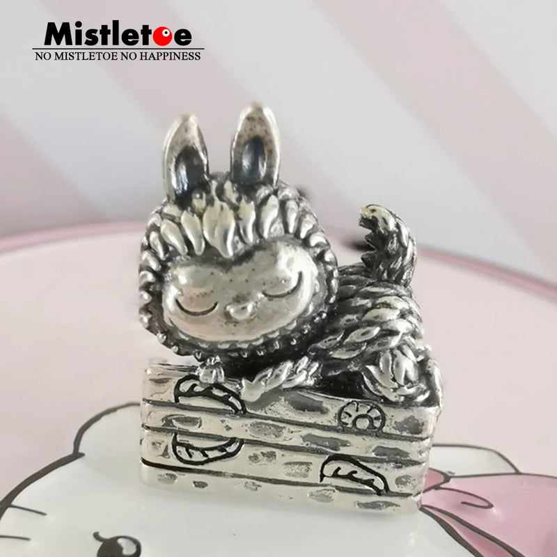 925 Silver Mistletoe Strawberry Cookies Charm Bead Jewelry