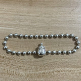 Mistletoe 925 Sterling Silver Baby Bottle Clip Charm