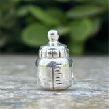 Mistletoe 925 Sterling Silver Baby Bottle Clip Charm
