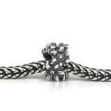Sterling Silver Mistletoe Daisies Flower Charm Bead European Jewelry
