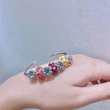 Mistletoe 925 Sterling Silver Daisy Flower Stoppper Spacer Charm Bead