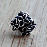 925 Sterling Silver Mistletoe Flowers Charm Bead for Bracelet