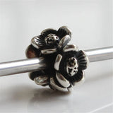 Mistletoe 925 Silver Ring Flower Charm Bead for Bracelet