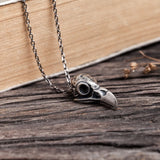 925 Sterling Silver Dinosaur Skull Pendant Necklace European Jewelry