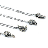 925 Sterling Silver Dinosaur Skull Pendant Necklace European Jewelry