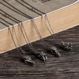 925 Sterling Silver Dinosaur Skull Pendant Necklace European Jewelry