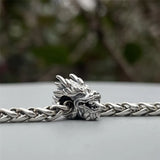 Sterling Silver Dragon Charm Bead for Jewelry