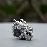 Sterling Silver Dragon Charm Bead for Jewelry