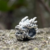 Sterling Silver Dragon Charm Bead for Jewelry