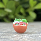 Sterling Silver Enamel Cartoon Cat Rice Cooker Charm Bead Jewelry