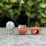 Sterling Silver Enamel Cartoon Cat Rice Cooker Charm Bead Jewelry
