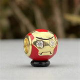 Enamel Mistletoe Charm Bead 925 Sterling Silver Jewelry