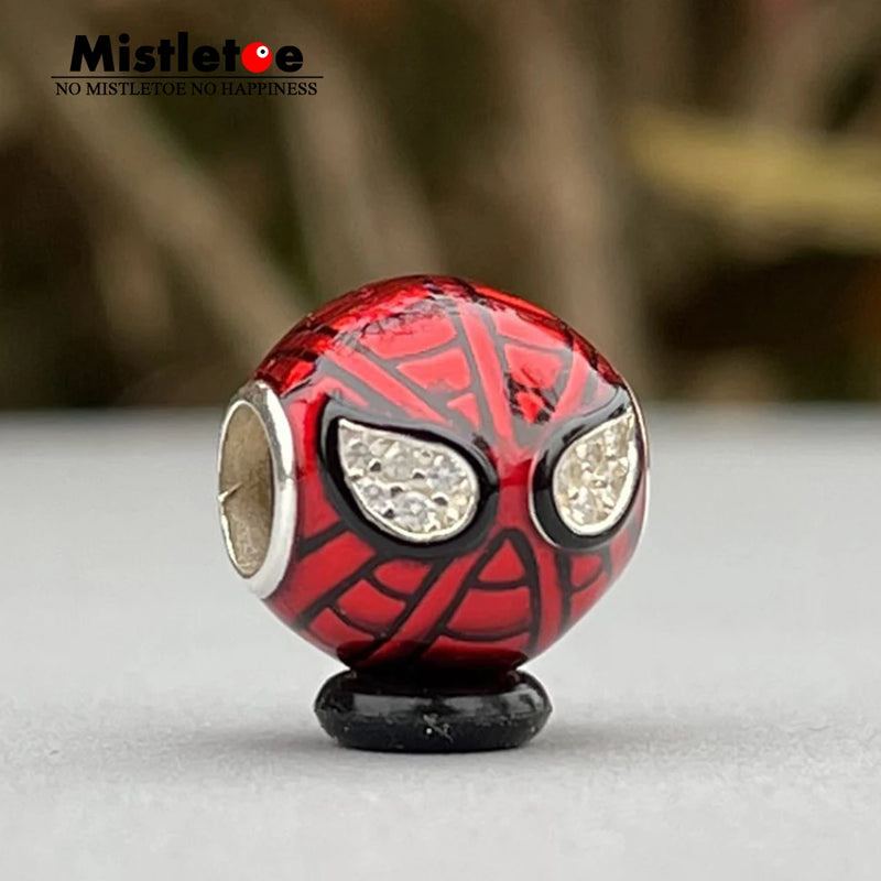 925 Sterling Silver Enamel Hero Charm Bead Jewelry