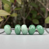 925 Sterling Silver Mistletoe Faceted Fuchsite Quartzite Charm Bead