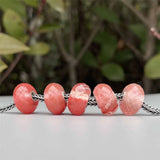 Watermelon Quartz Charm Bead for 3.0mm Bracelet - 925 Sterling Silver