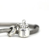 925 Sterling Silver Mistletoe Feeding Bottle Dangle Charm