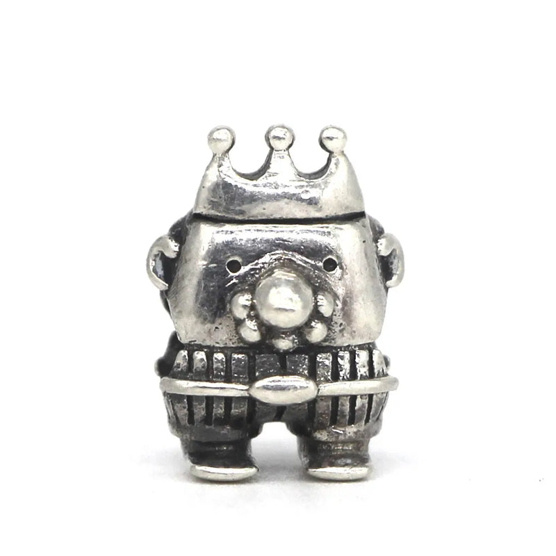 925 Silver Mistletoe King & Queen Charm Bead European Jewelry