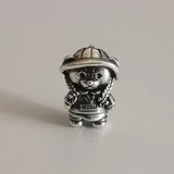 925 Sterling Silver Cute Bear Charm Bead for European Bracelets