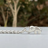 Sterling Silver Lucky Elephant Lock Clasp for Bracelet & Necklace