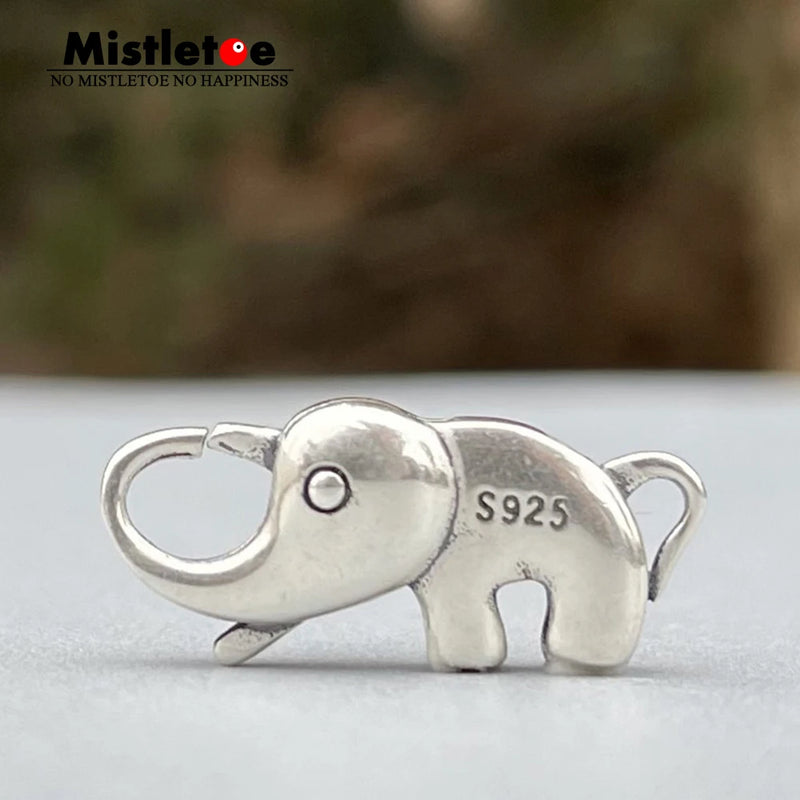 Sterling Silver Lucky Elephant Lock Clasp for Bracelet & Necklace