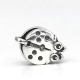 925 Sterling Silver Ladybug Lock Charm European Jewelry