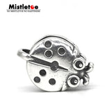 925 Sterling Silver Ladybug Lock Charm European Jewelry