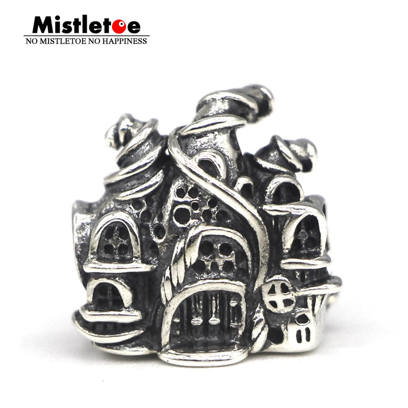 Mistletoe 925 Silver Charm Bead for European Jewelry