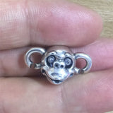 925 Sterling Silver Monkey Mistletoe Charm for European Troll Bracelet