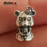 925 Silver Mouse Girl Charm Bead for European Jewelry