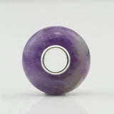925 Silver Mistletoe Purple Crystal Charm Bead for Bracelet