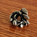 925 Sterling Silver Orchid Charm Bead European Jewelry