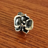 925 Sterling Silver Orchid Charm Bead European Jewelry