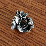 925 Sterling Silver Orchid Charm Bead European Jewelry