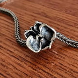 925 Sterling Silver Orchid Charm Bead European Jewelry