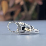 Mistletoe 925 Silver CZ Clock Watch Heart Lock Clasp Jewelry